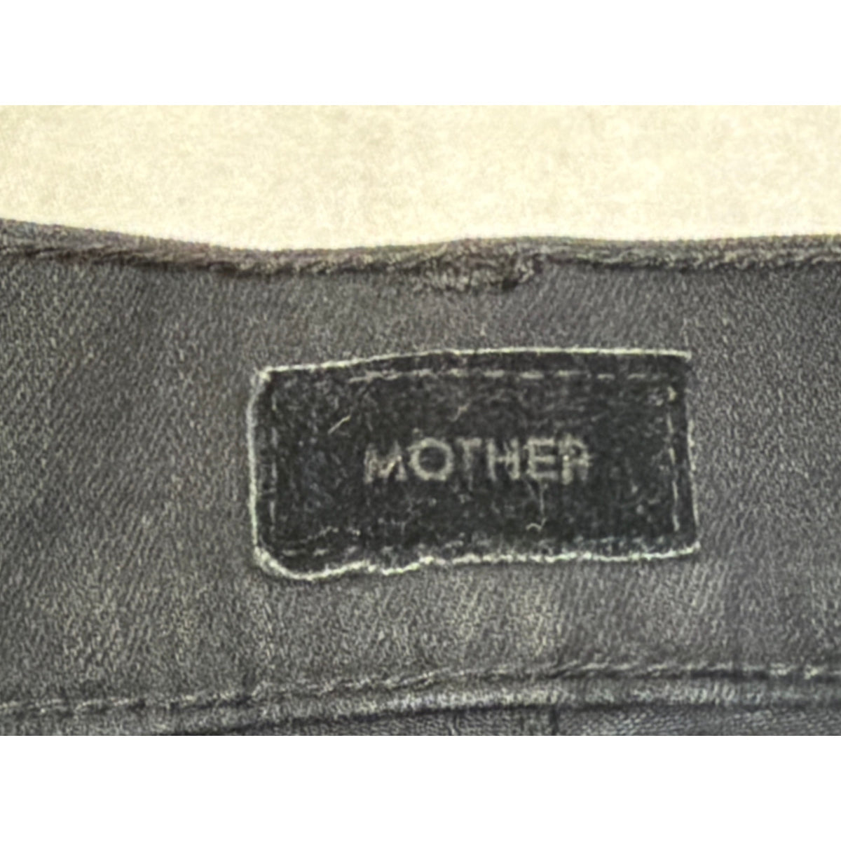 MOTHER The Insider Crop Step Fray Jeans High Rise Black Denim 27