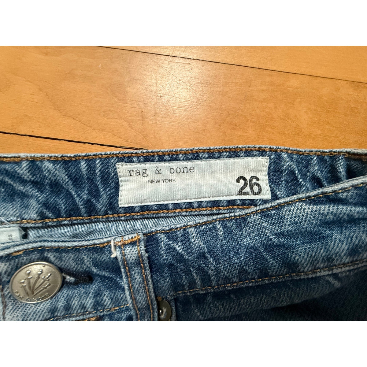 Rag & Bone High-Rise Wide-Leg Jeans Blue - Size 26 EUC