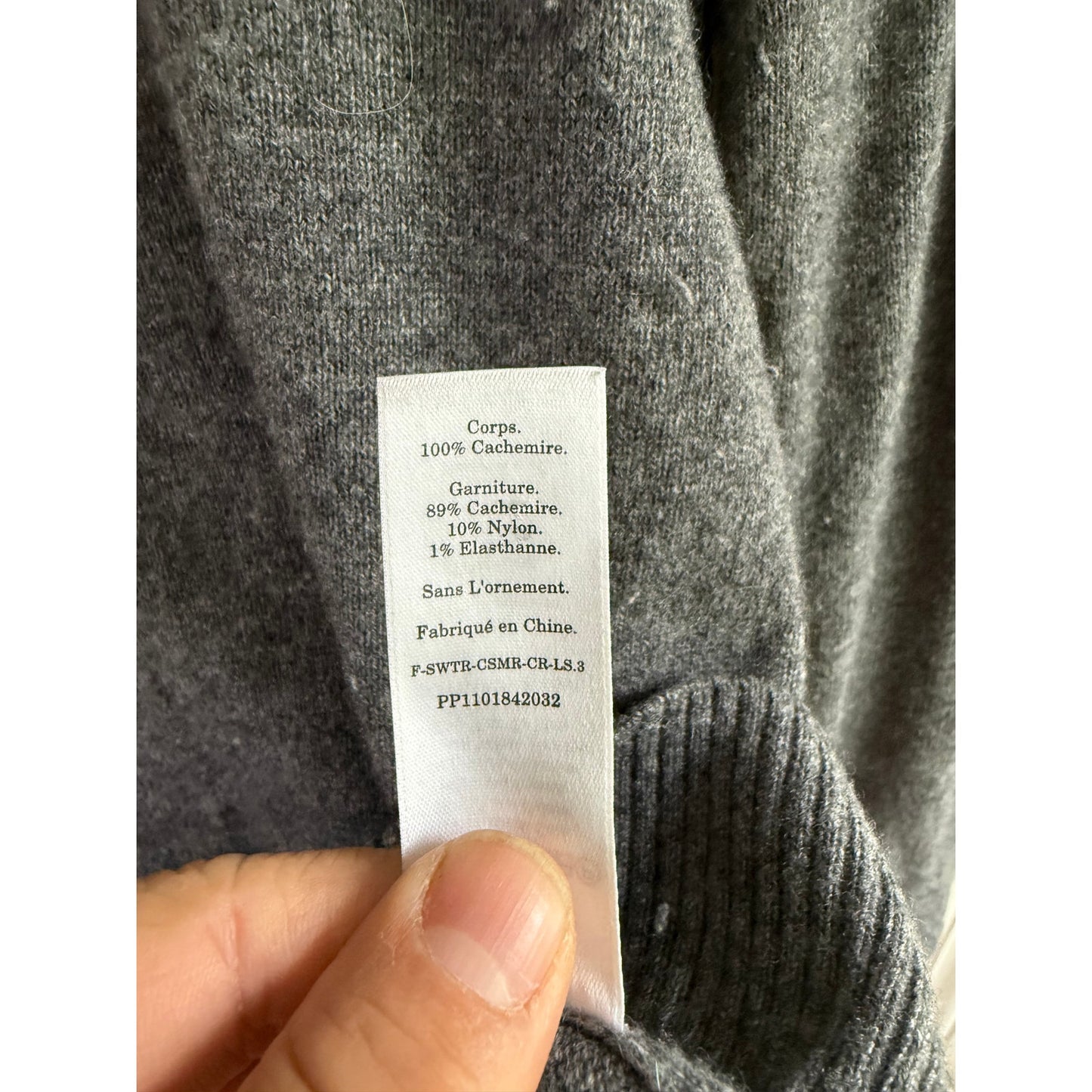 Everlane Gray Cashmere Sweater Extra Small XS Crewneck Grade-A Mongolian EUC
