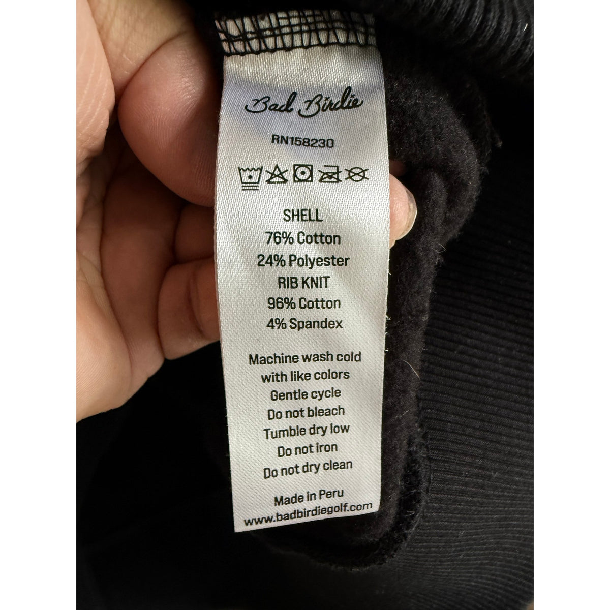 Bad Birdie Black Sweatshirt Crewneck Mens Large L Golf Pullover EUC