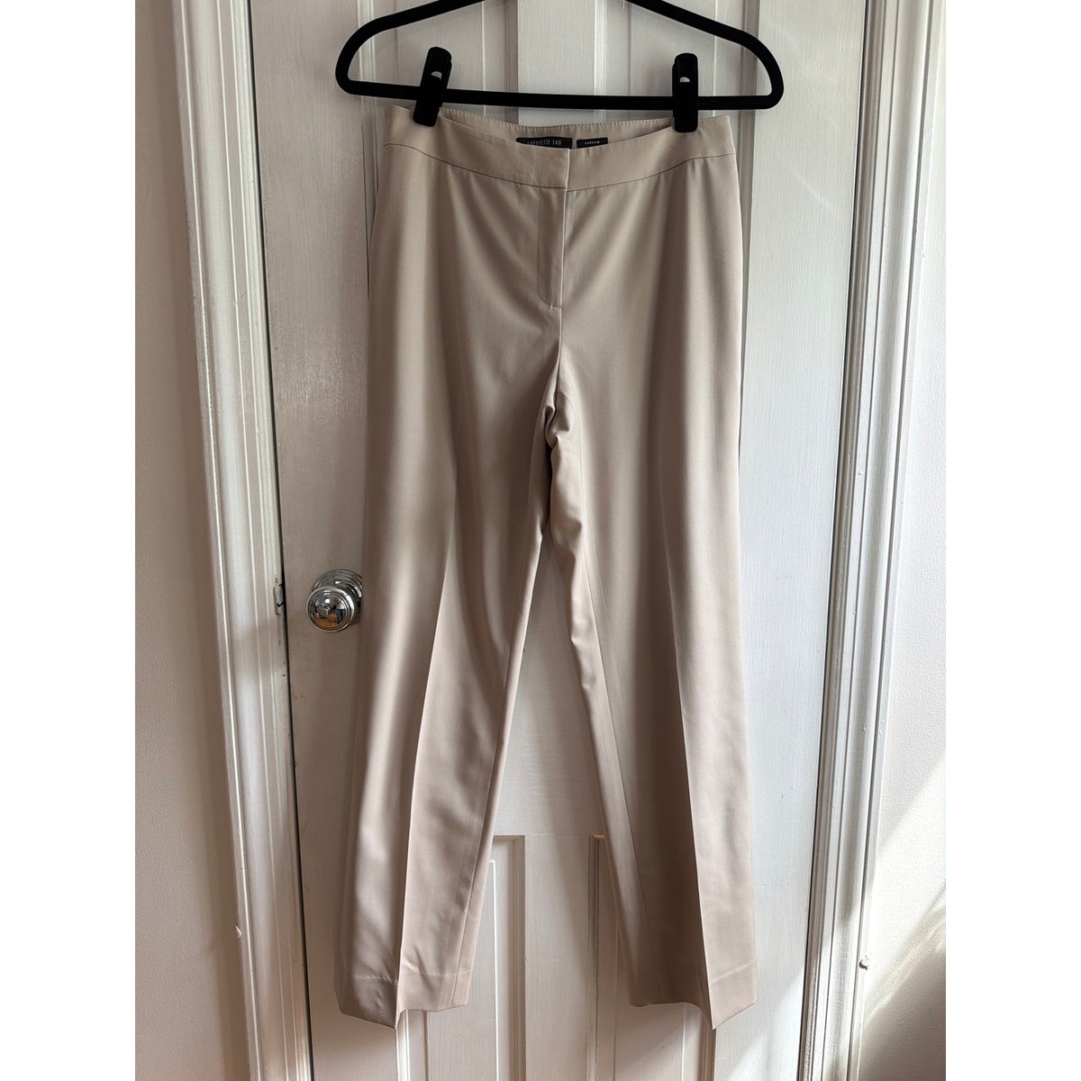 Lafayette 148 Size 2 Barrow Style High Rise Straight Leg Light Gray Trousers