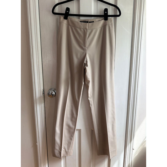 Lafayette 148 Size 2 Barrow Style High Rise Straight Leg Light Gray Trousers