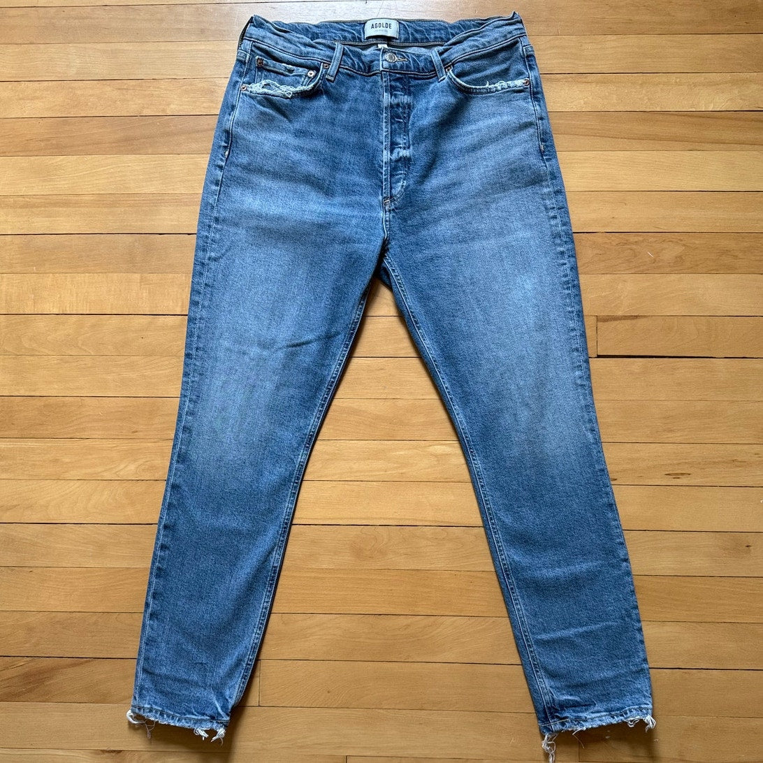 AGOLDE Toni Mid-Rise Straight Leg Jeans Size 27, EUC