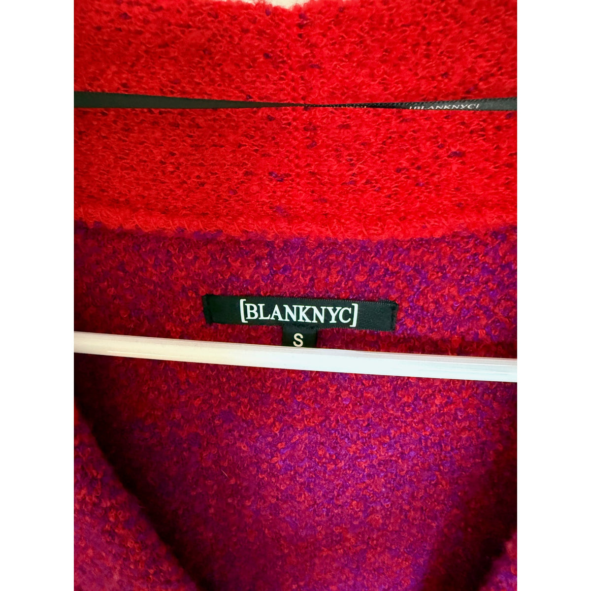 Blank NYC Red & Blue Checkered Cardigan Size Small