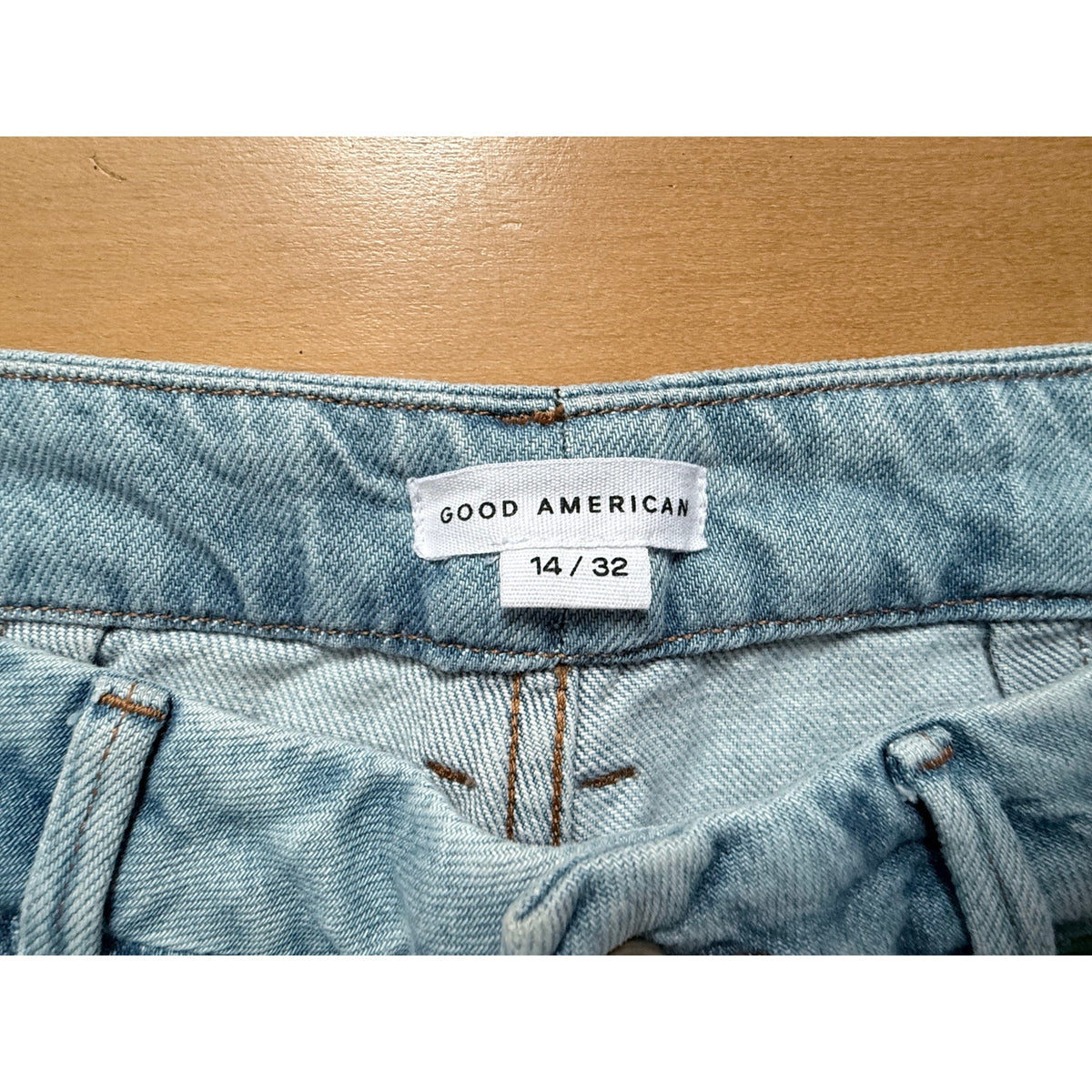 Good American Wide Leg Jeans - Light Wash - Size 14/32 - EUC