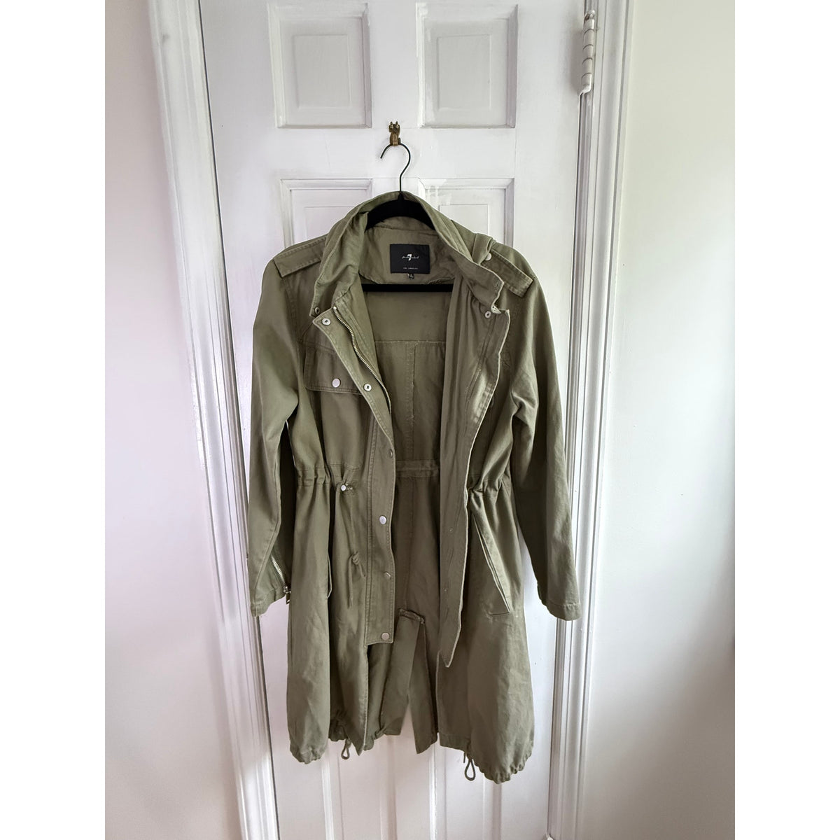 7 For All Mankind Green Utility Jacket | 100% Cotton | Size M | EUC