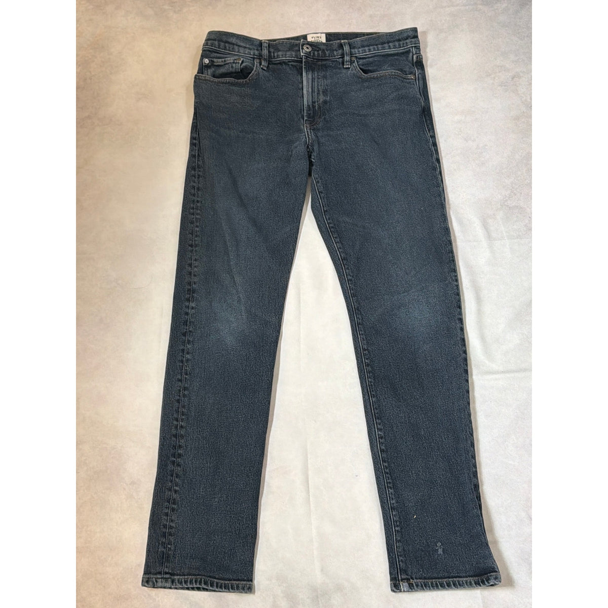 Flint and Tinder Slim Fit Jeans Mens 33x32 Gray Made in USA Huckberry Denim Pant