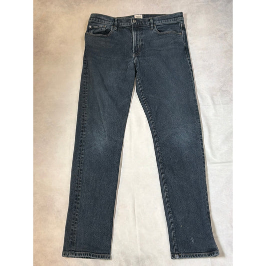 Flint and Tinder Slim Fit Jeans Mens 33x32 Gray Made in USA Huckberry Denim Pant