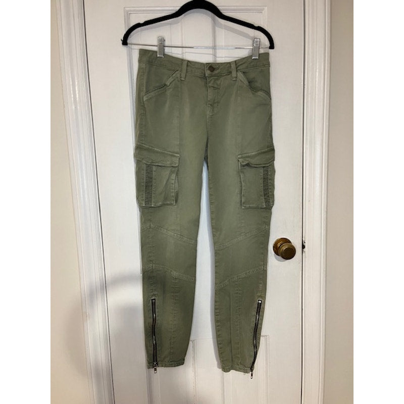L'Agence Green Zipper Cargo Pants Size 28