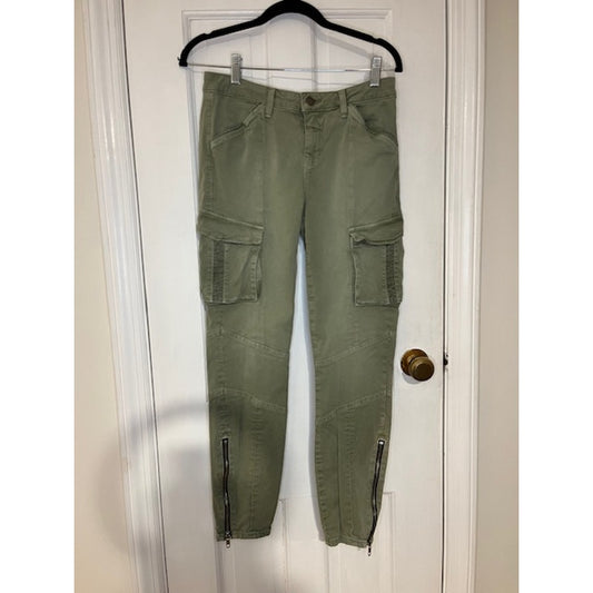 L'Agence Green Zipper Cargo Pants Size 28