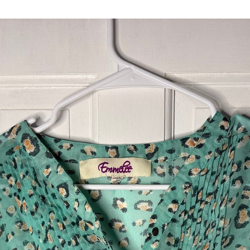 Emmelee collections Cheetah print tunic with pleats - Flowy Small
