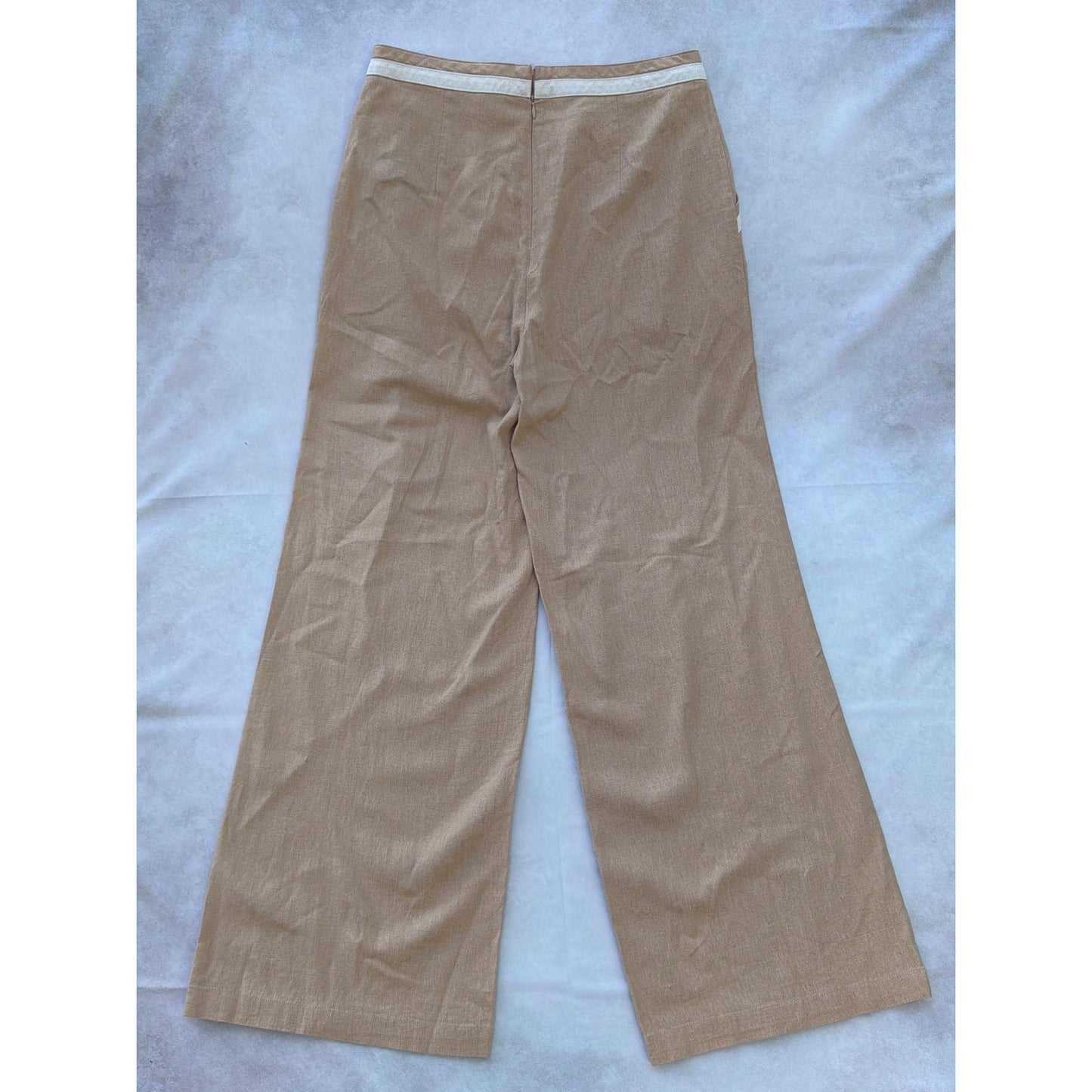 7 For All Mankind Size Medium Linen Tan Pants with White Detailing