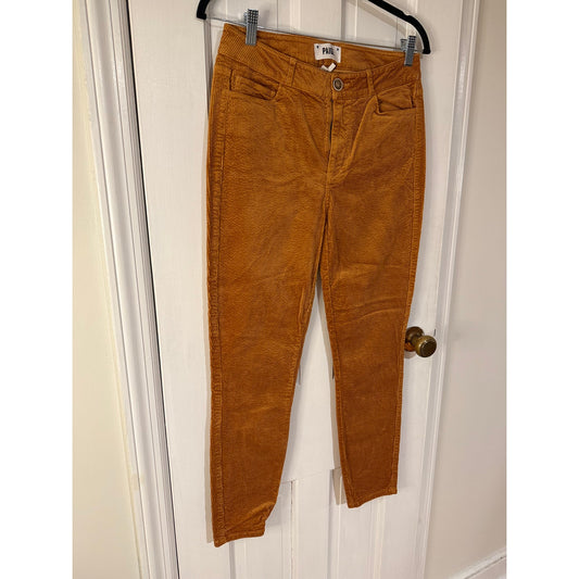 Paige Burnt Orange Corduroy Jeans Huxton Ankle size 28