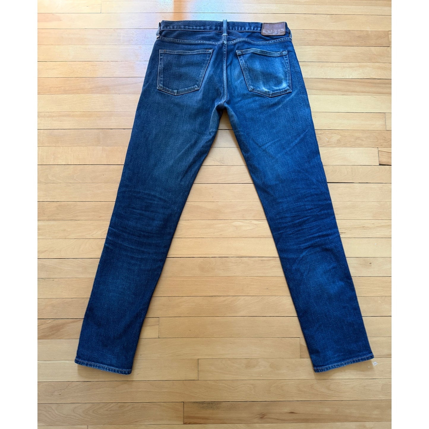 J.Crew 484 Slim Fit Jeans Mens 32x34 Blue Denim Dark Worn In Stretch