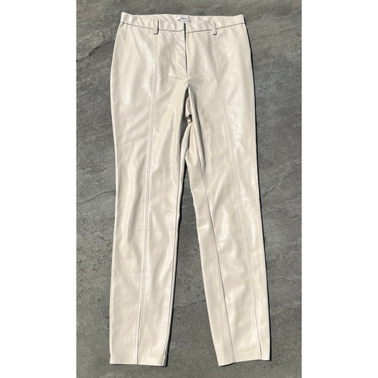 Jason Wu High-Rise Faux Leather Split Hem Pants 🤍 Size Large