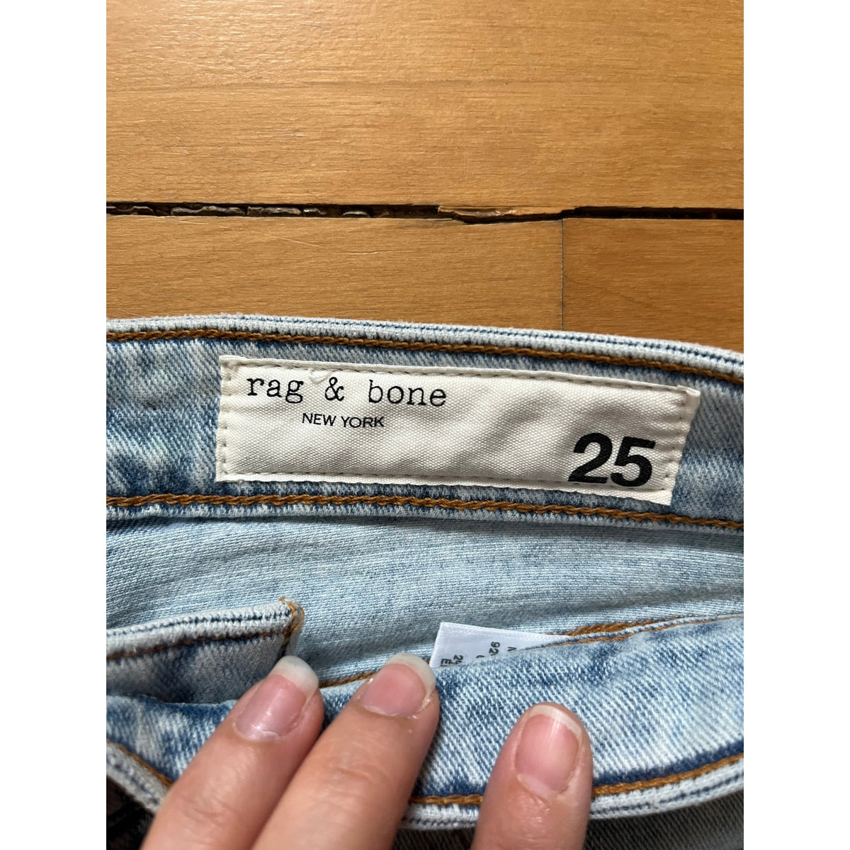Rag & Bone Nina High Rise Ankle Flare Jeans Jade Light Wash Size 25