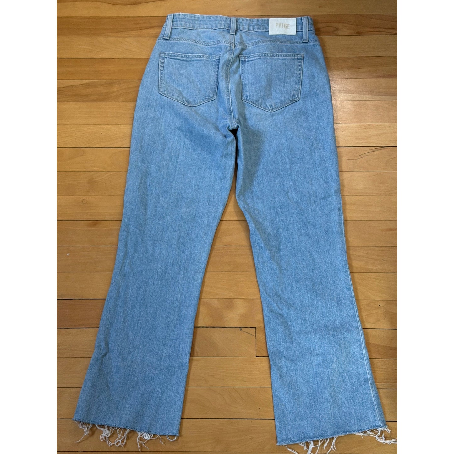 Paige Size 27 Light Wash Collette Cropped Flare Jean