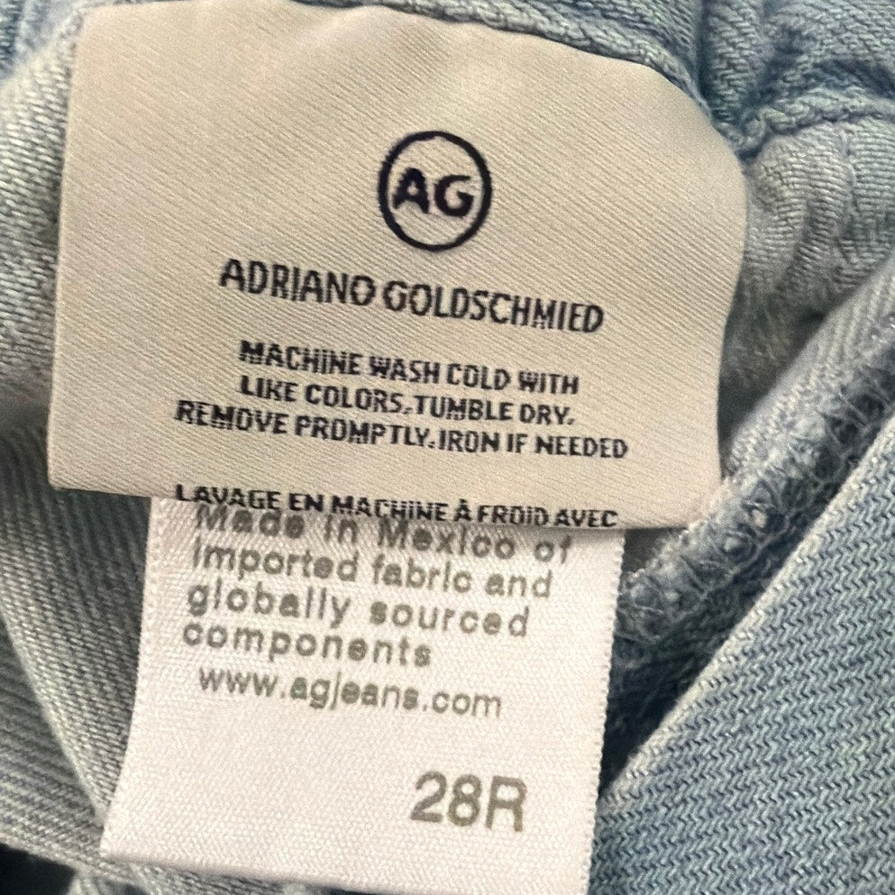 Adriano Goldschmied Size 28 Stretch Waist Light Wash Draped Barrel Leg Pants