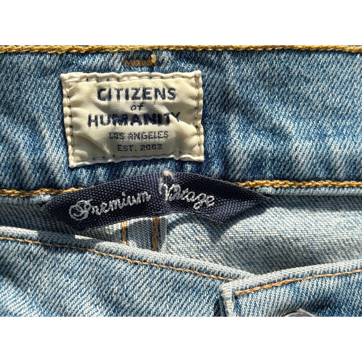 Citizens of Humanity Size 29 Demy Cropped Flare Fit Mid Rise Blue Jeans