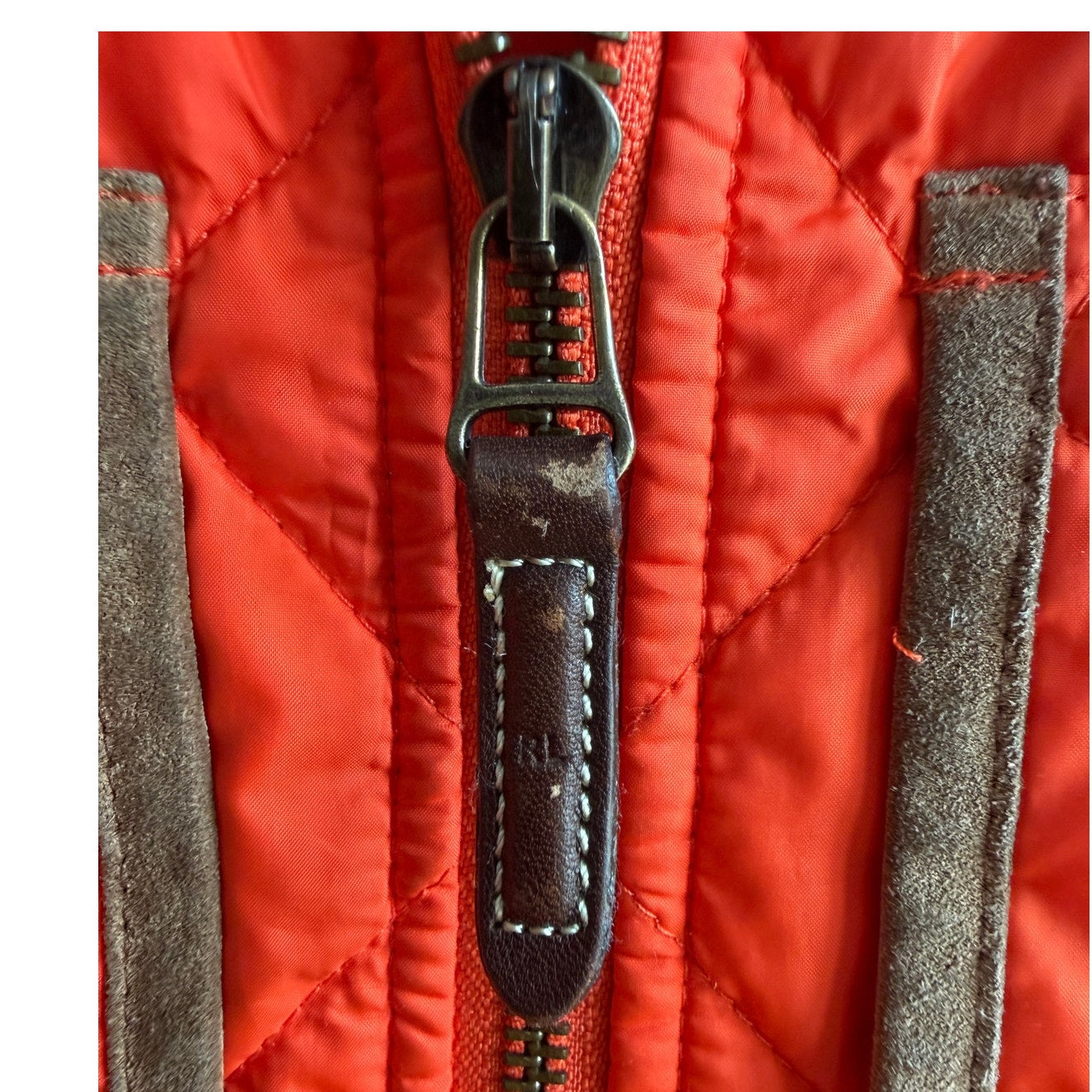 Vintage Ralph Lauren Sport Quilted Shooting Jacket - Orange - Women’s Medium