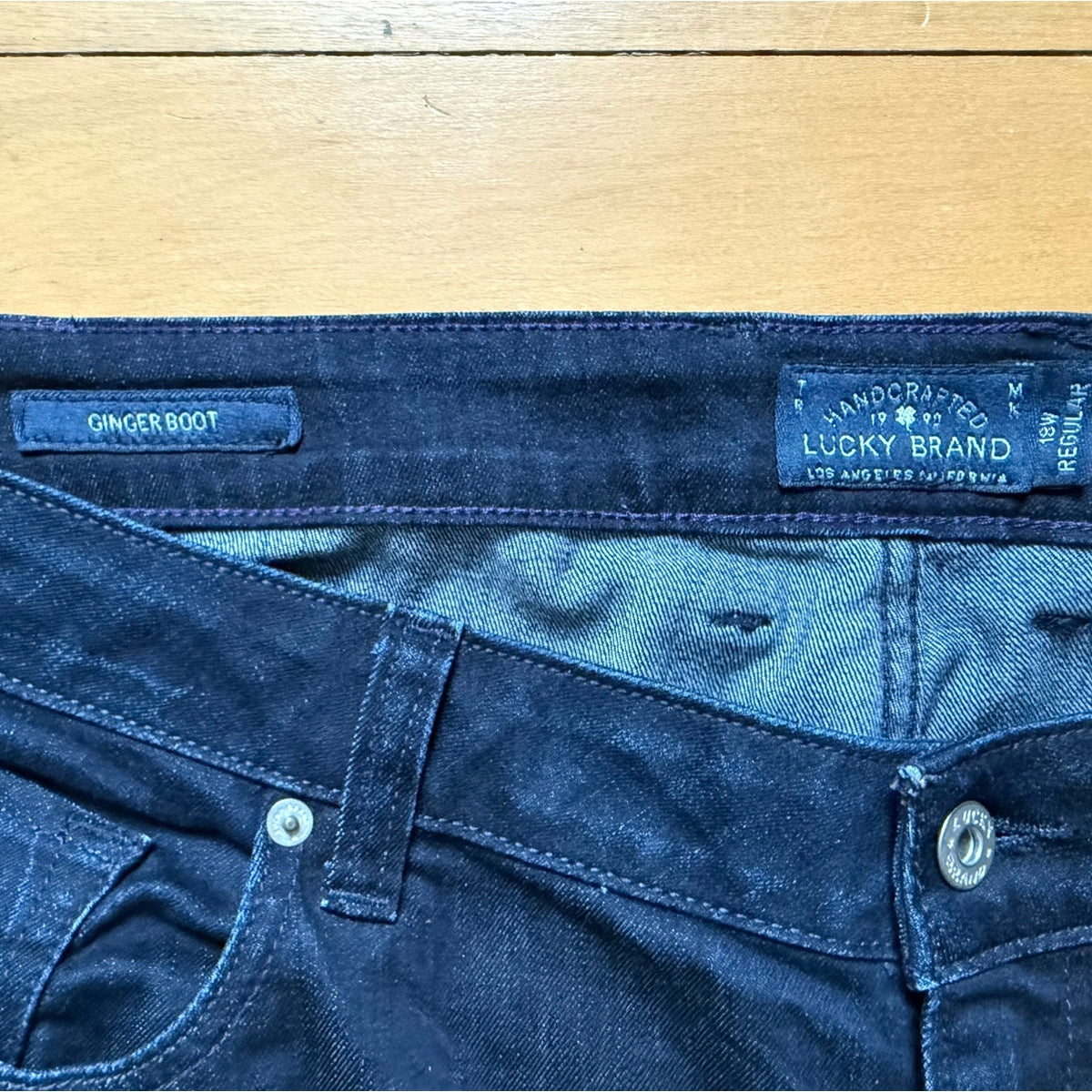 Lucky Brand Ginger Boot Jeans Women's Plus Size 18W Dark Wash EUC