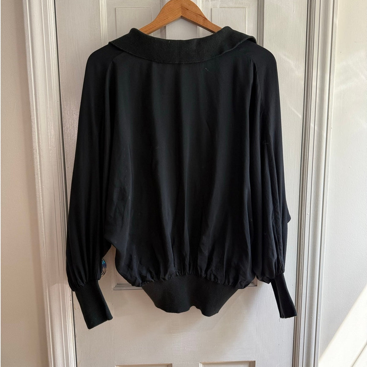 Ceriva Black Vintage Chic Retro Style Top - Size Medium