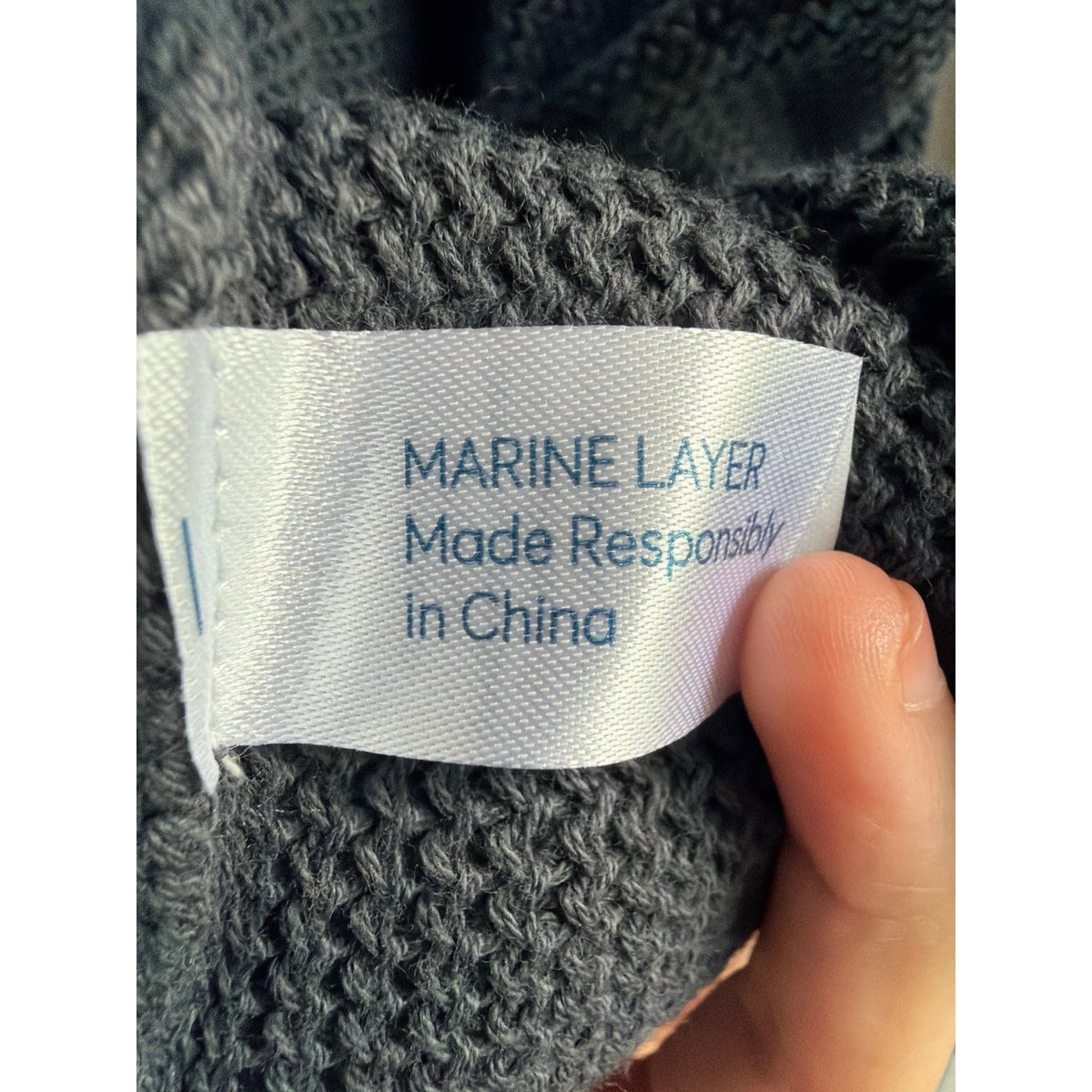 Marine Layer Waffle Knit Crewneck Sweater - Size Medium 