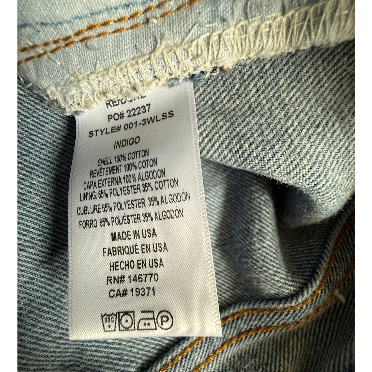 RE/DONE Levi's Low Slung Straight Jeans - Indigo Wash - Size 32 - NWT