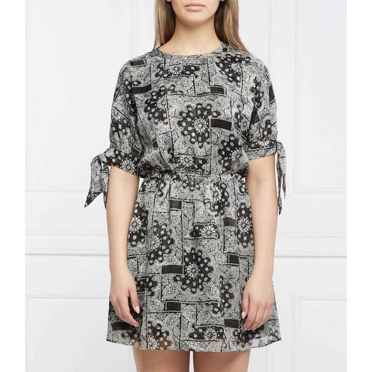 The Kooples Paris Black Bandana Paisley Print Mini Dress EU 1 US 4 Small