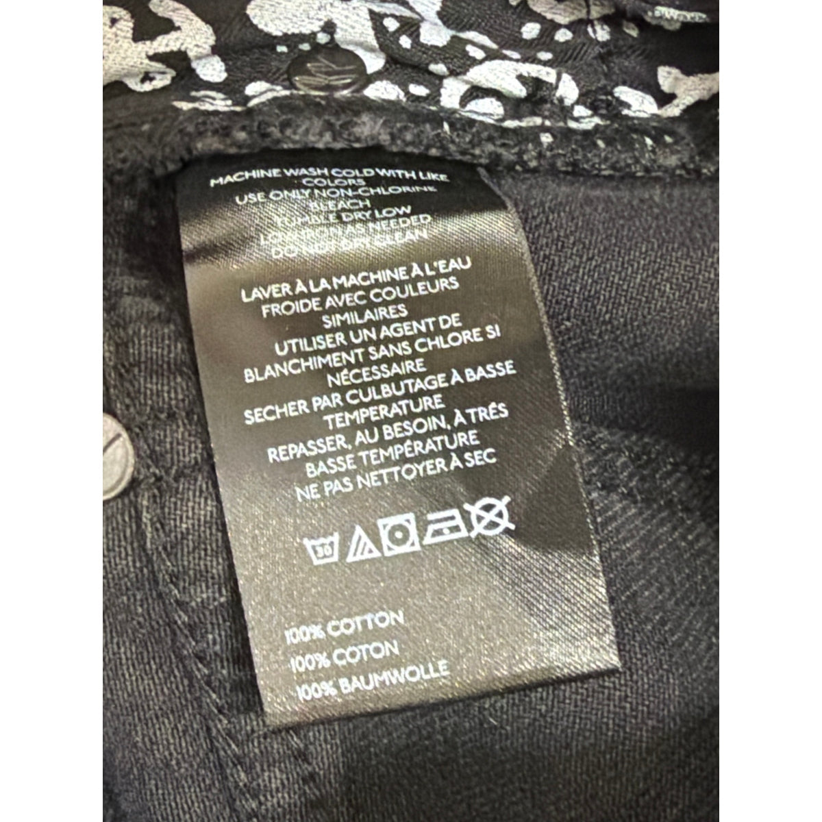 We The Free Free People Black Hem Distressed Denim 27 NWT