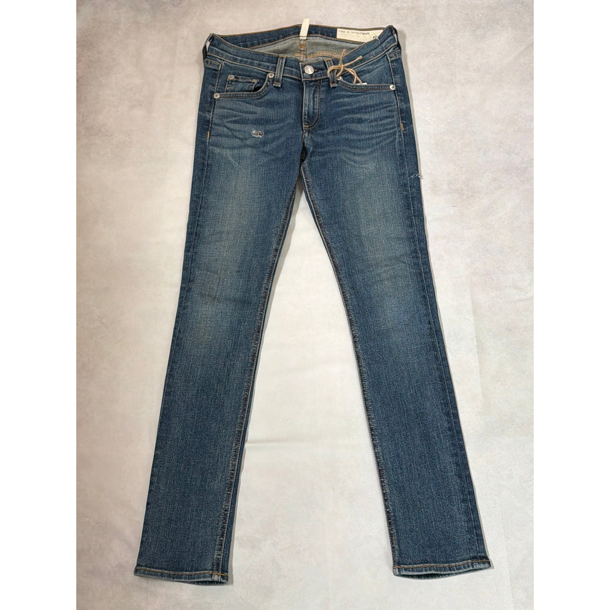 Rag & Bone Size 24 Skinny Capri Jeans Low Rise Y2K Cropped Denim Blue