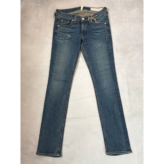 Rag & Bone Size 24 Skinny Capri Jeans Low Rise Y2K Cropped Denim Blue