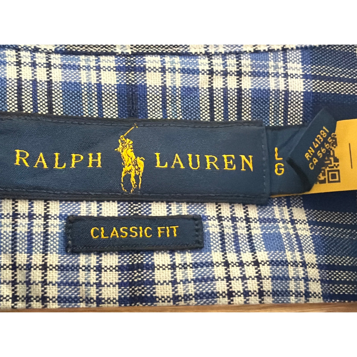 Polo Ralph Lauren Plaid Gold Brown Medium Button Down Flannel Shirt