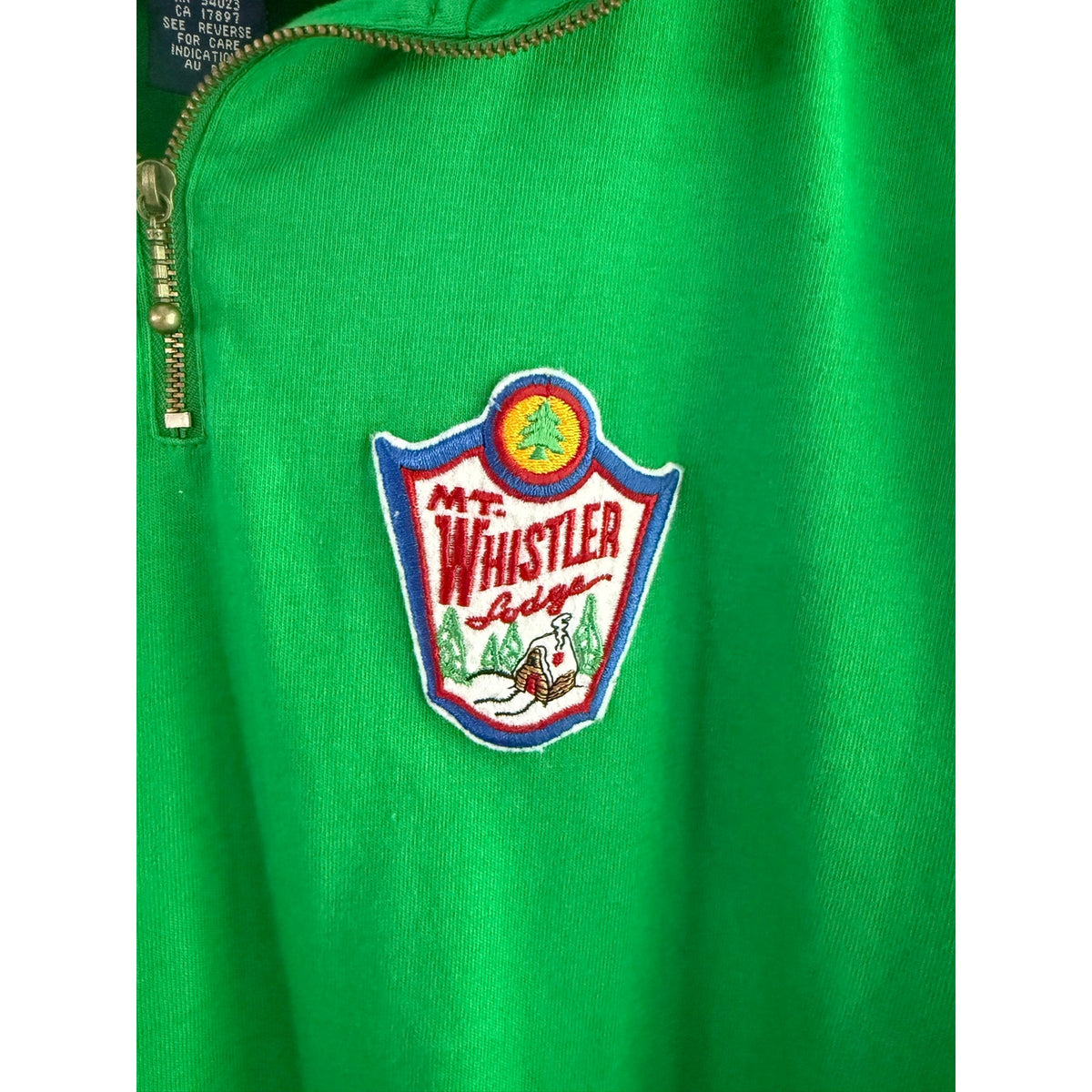 Vintage Gap Mt Whistler 1/4 Zip Sweatshirt Womens XL Green Ski Retro Pullover L