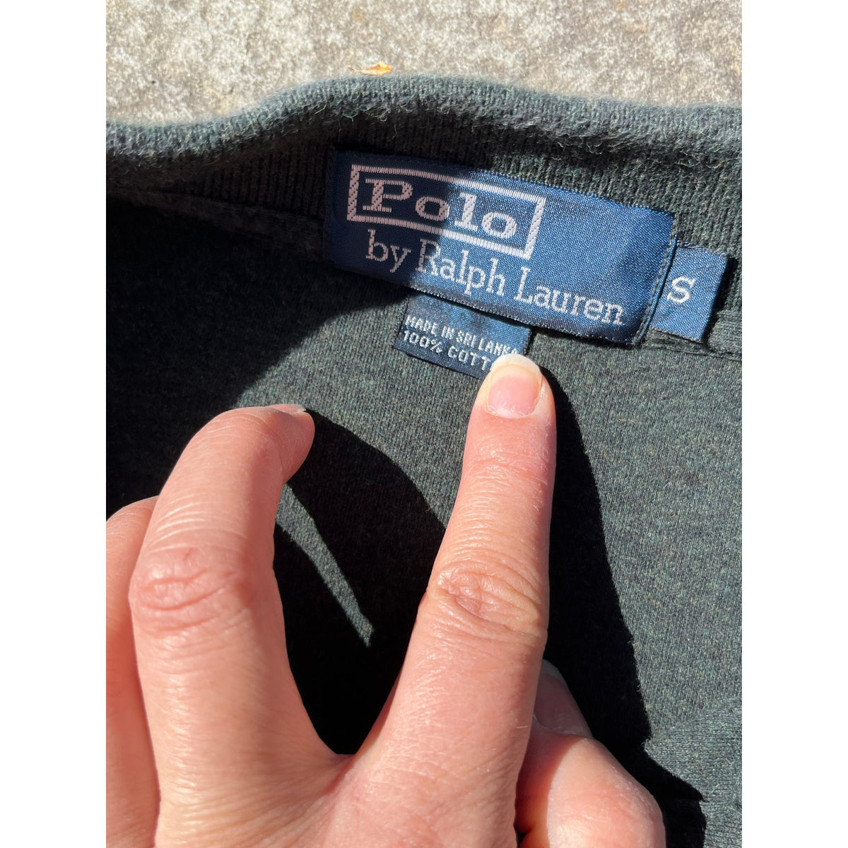 Vtg Polo Ralph Lauren Classic Fit Shirt Grey Green Heather, Sz Small