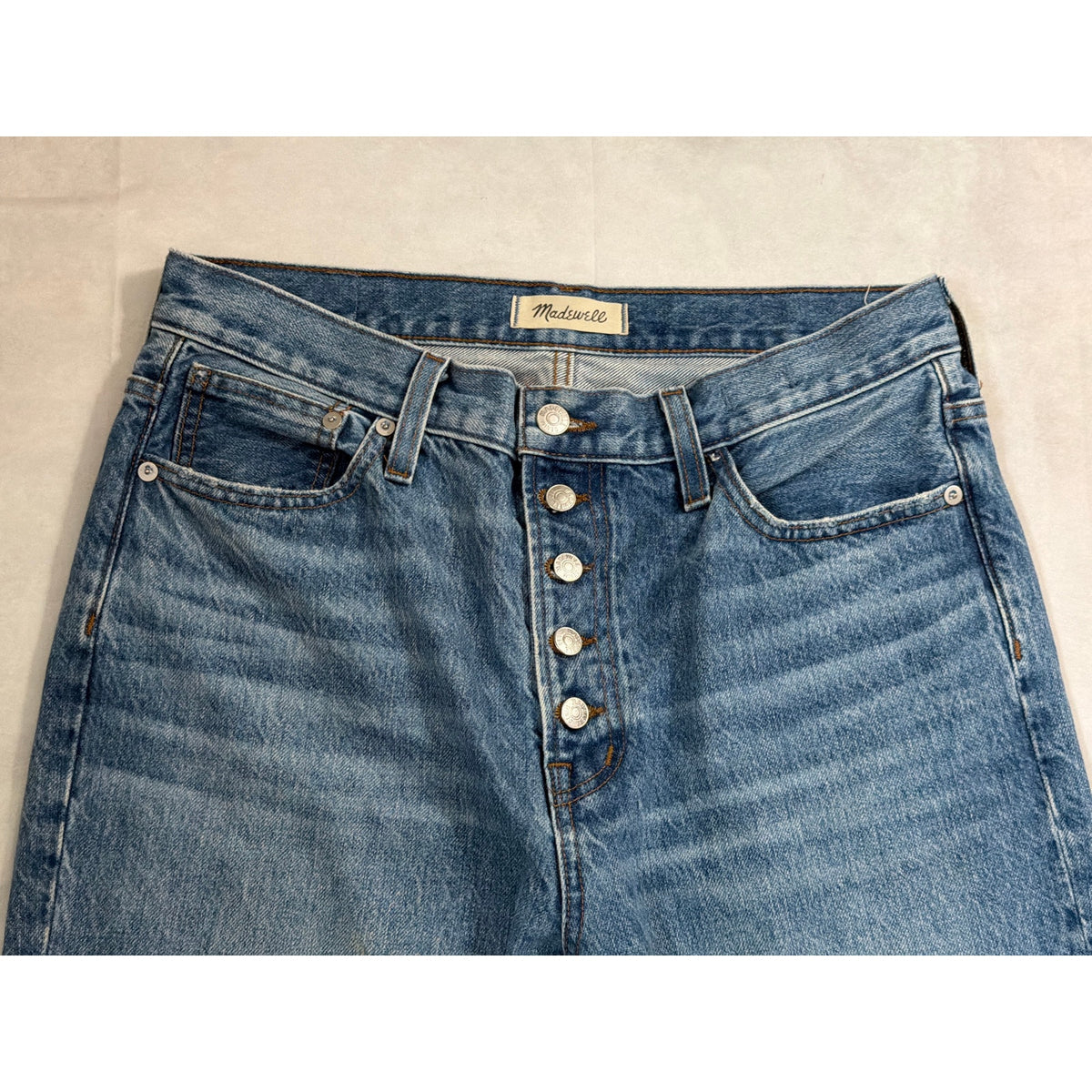 Madewell The Perfect Vintage Straight Jean in Danby Wash Comfort Stretch 24P 💎