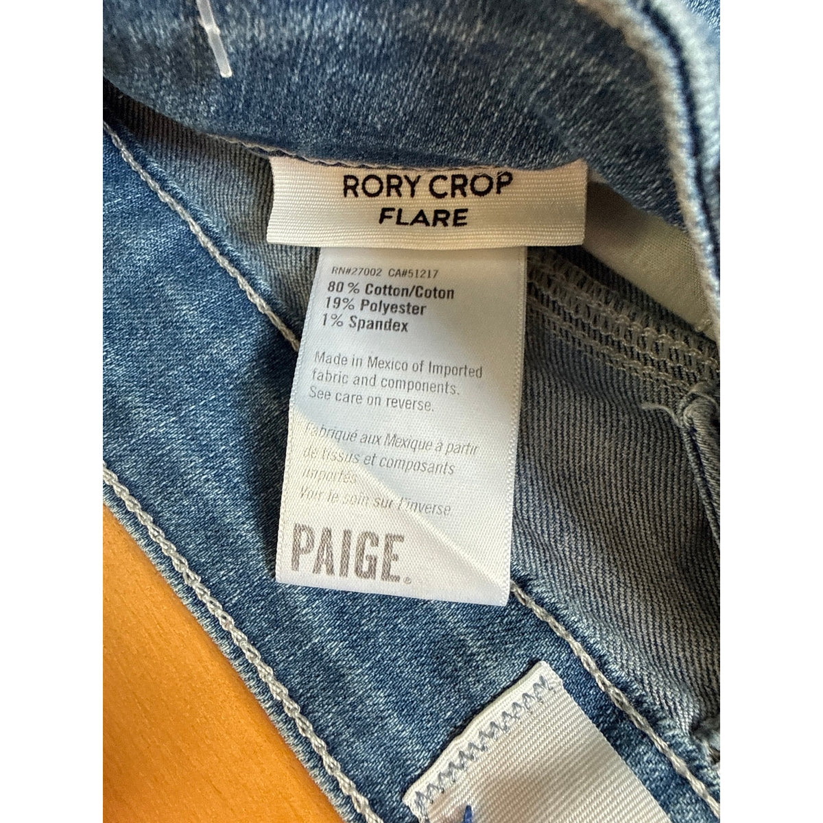 PAIGE Rory Crop Flare Jeans 27 Abelina Medium Wash EUC