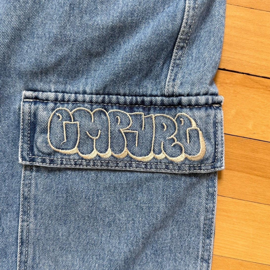 Empyre Wide Leg Skater Jeans | Blue Wash | Size 6 | EUC | Baggy Y2K Style