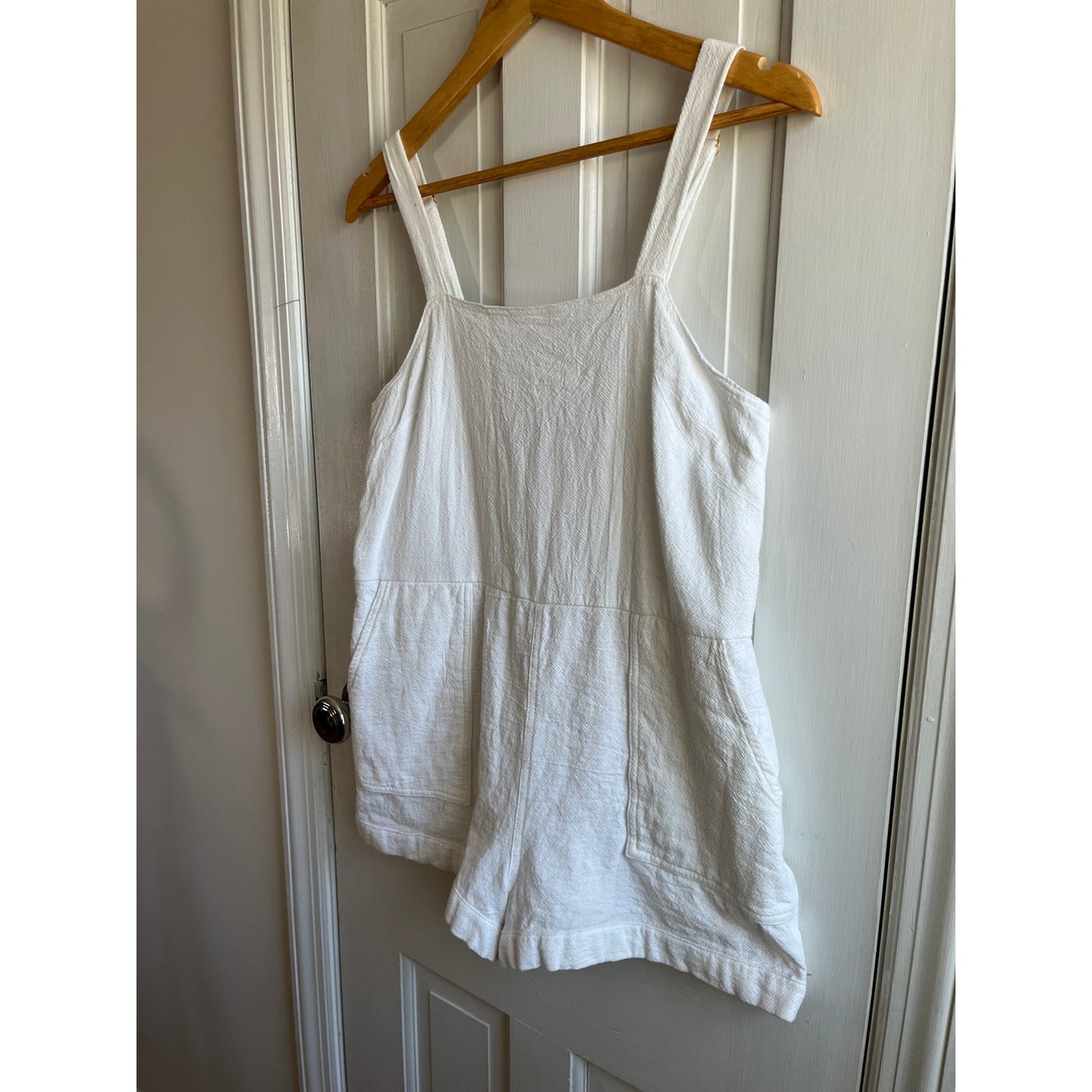 🐚 Show Me Your Mumu Catch Me Romper in White Beachcomb, Sz XS