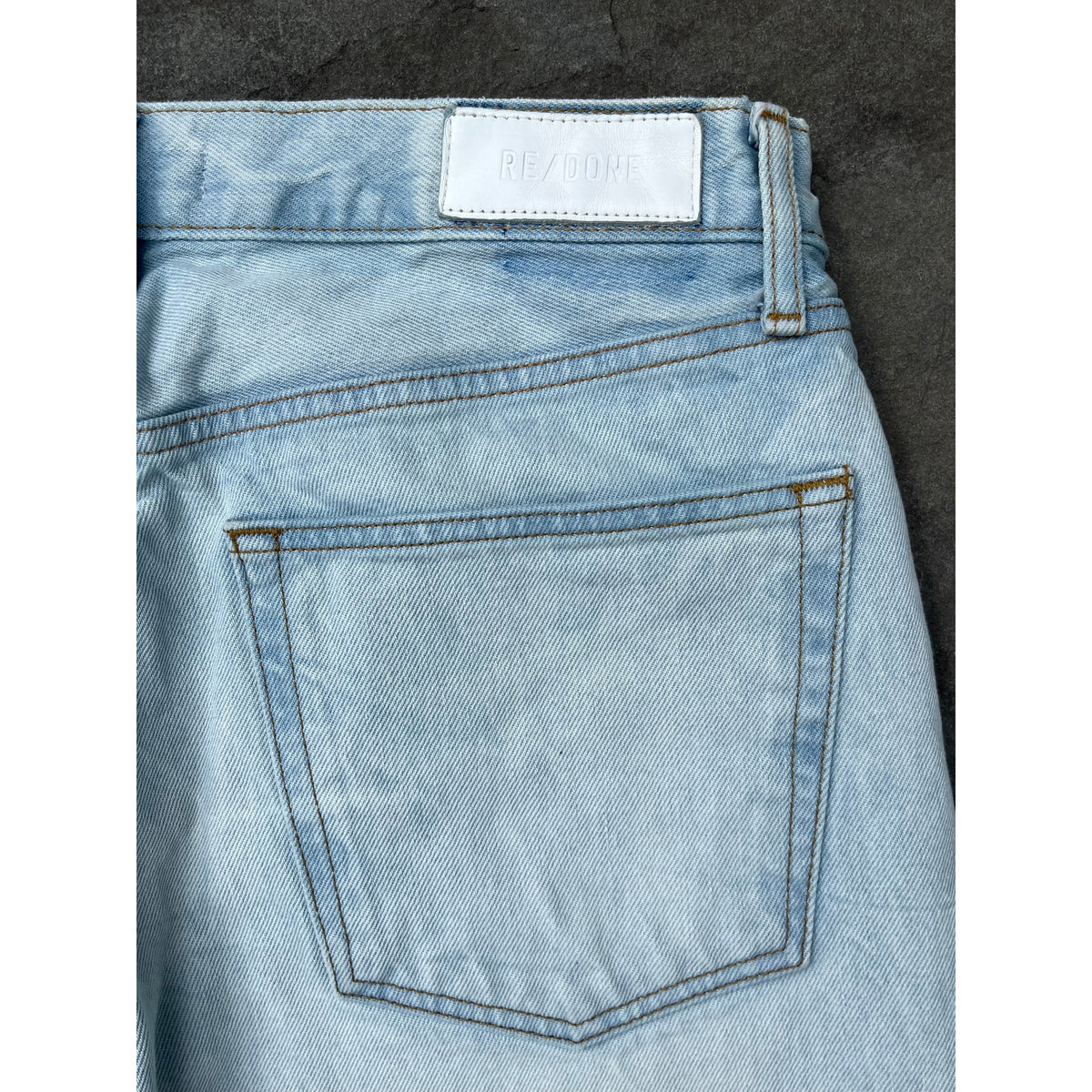 RE/DONE Loose Crop Jeans Size 29 Ranch Water Light Wash Organic Cotton