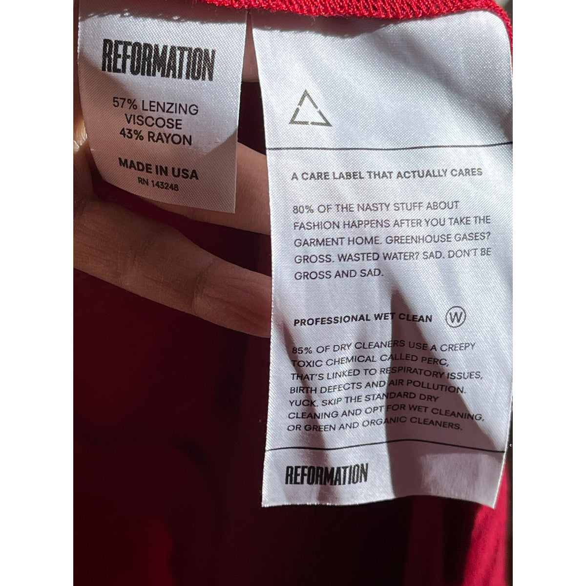 Reformation Red Wrap Midi Dress XS | Sexy Deep V Neck Sleeveless Crepe | US Made