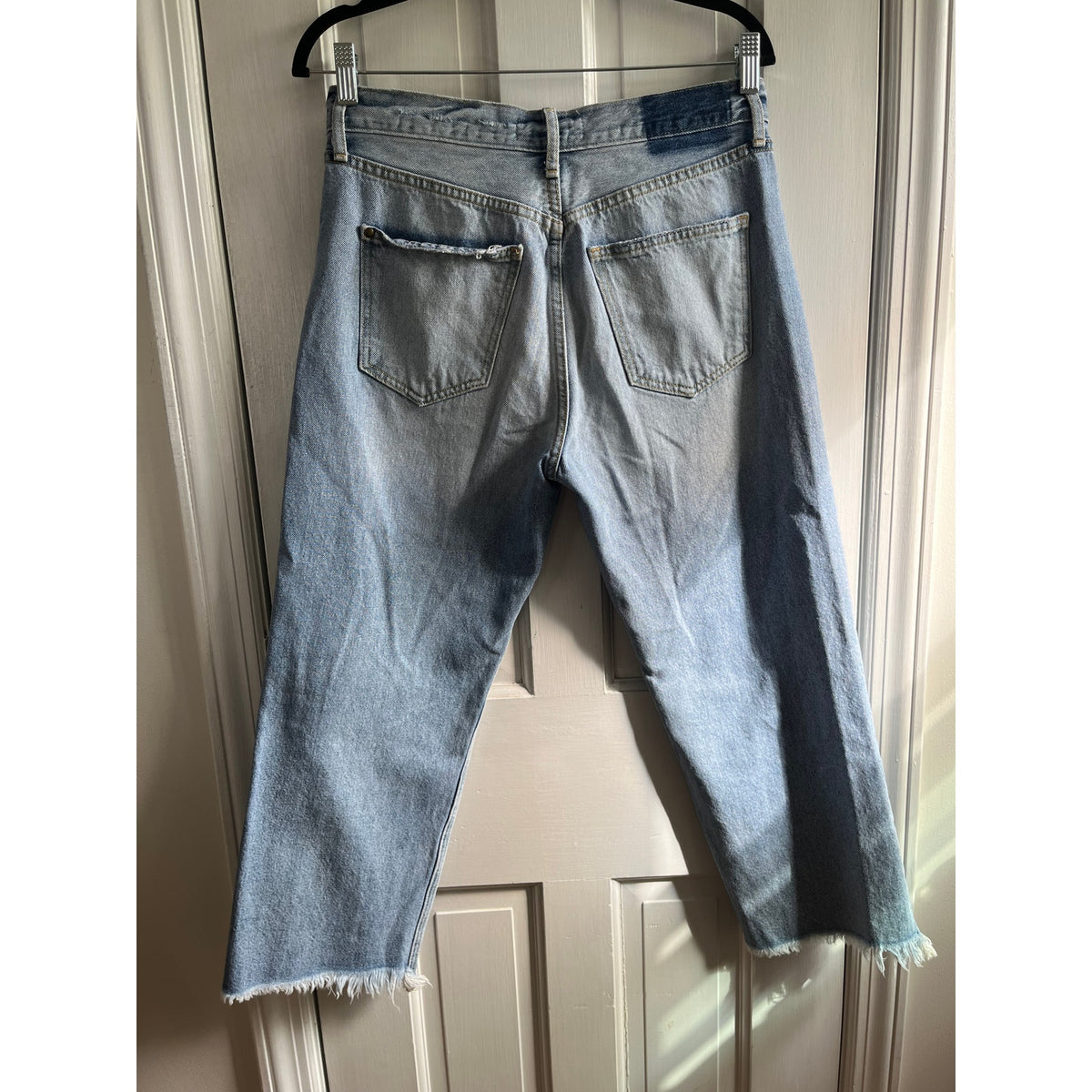 THE GREAT. The Wayne Jean Sz 27 - ✨ Fan Fave ✨ Cropped Wide Leg Raw Hem Denim