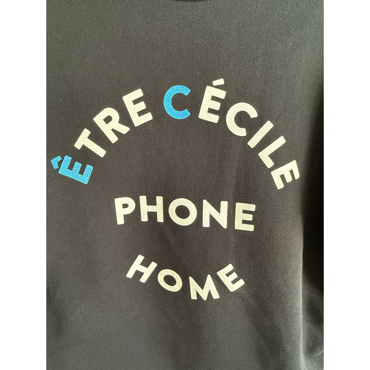 Être Cécile "Phone Home" Graphic Sweatshirt - Black - Petite/Small
