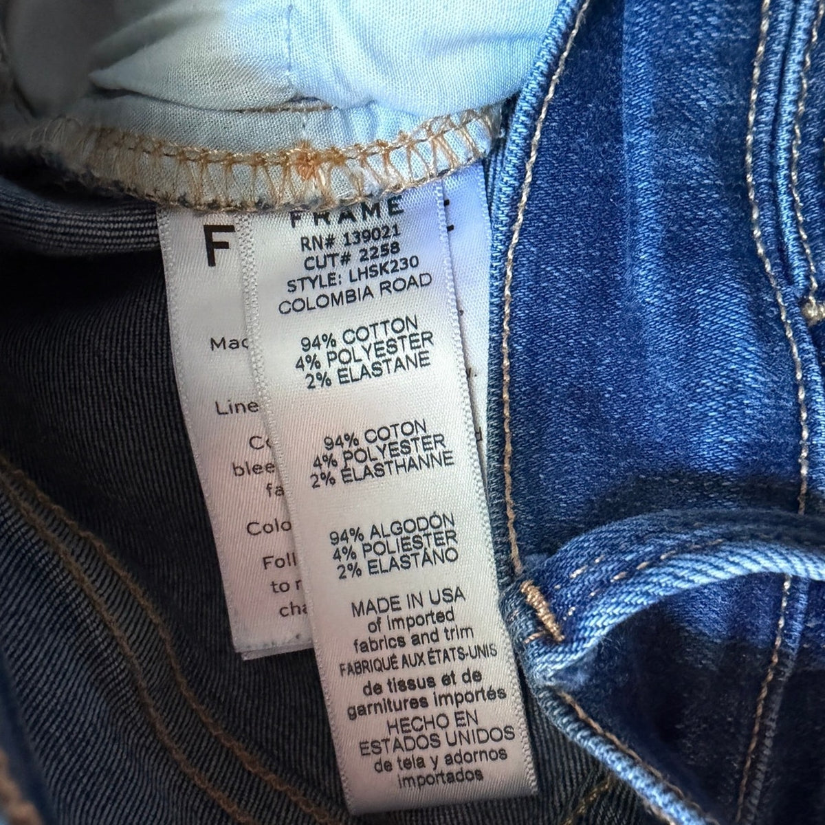FRAME Le High Skinny Jeans 26 Columbia Road Dark Wash High Rise Stretch EUC