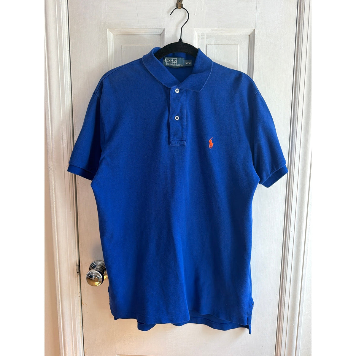 Polo Ralph Lauren Polo Blue Shirt Men's Orange Pony Large