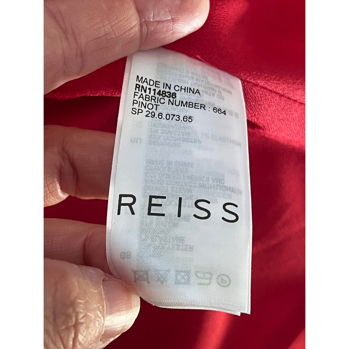 ❤️ Stunning REISS "Pinot" Red Laser-Cut Fit & Flare Dress – Size US 2
