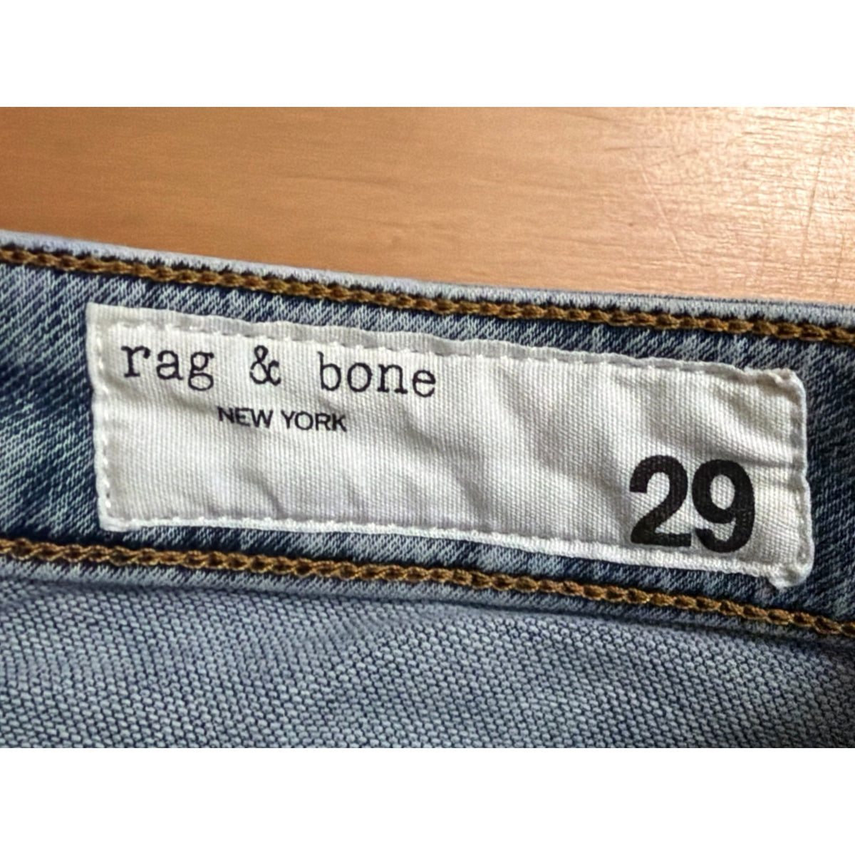 Rag & Bone Size 29 Distressed Low Rise Light Wash "Nora" Jeans