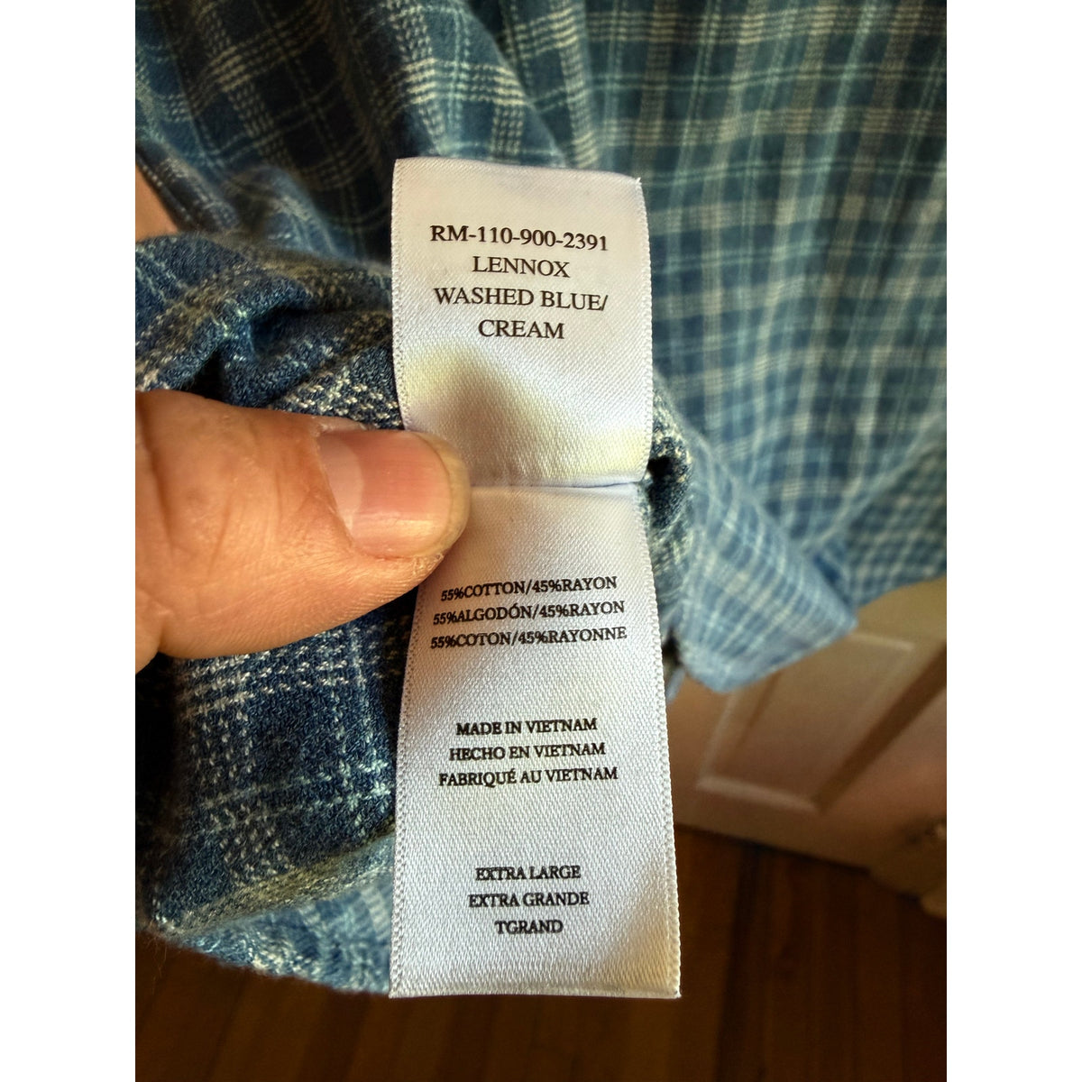 Rails Men's Premium Long Sleeve Blue Plaid Button Down Shirt - Size XL