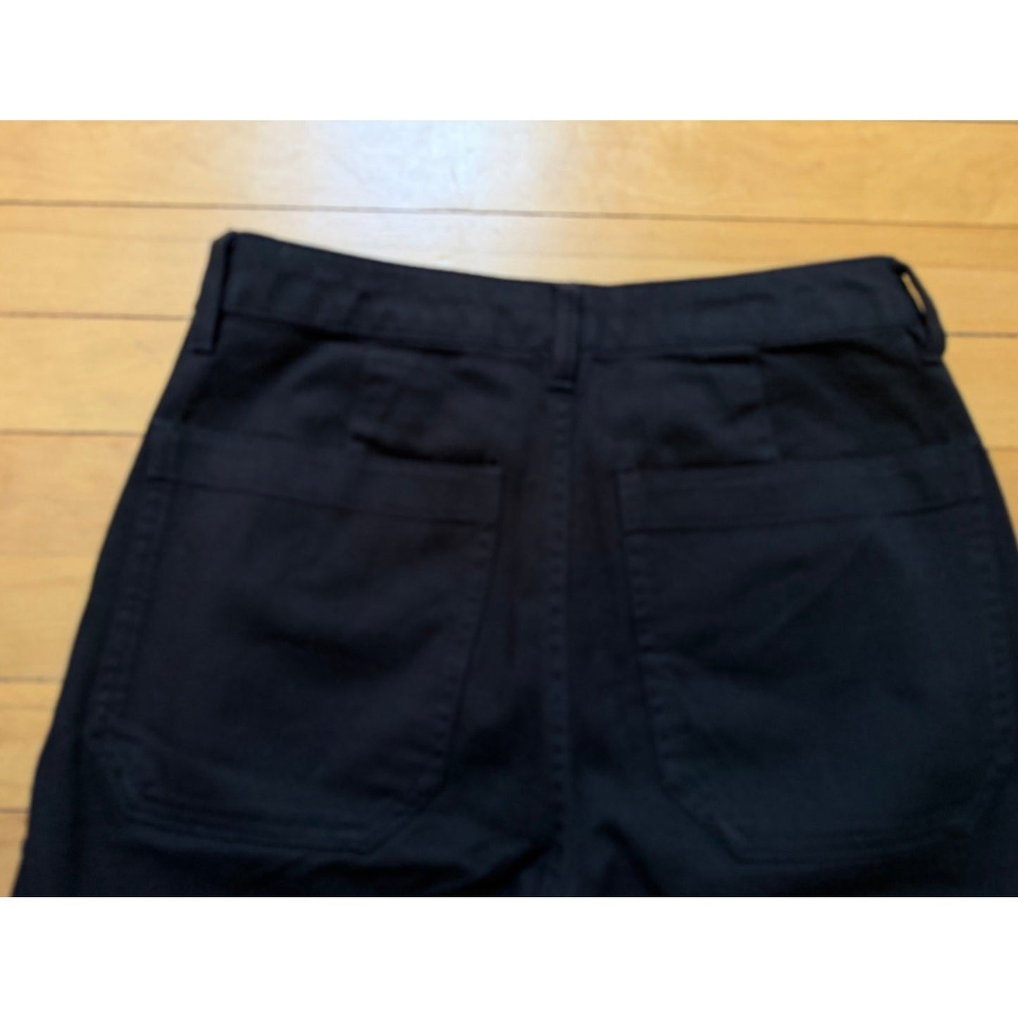 Quince Stretch Cotton Twill Barrel Pants Black Size 0 EUC
