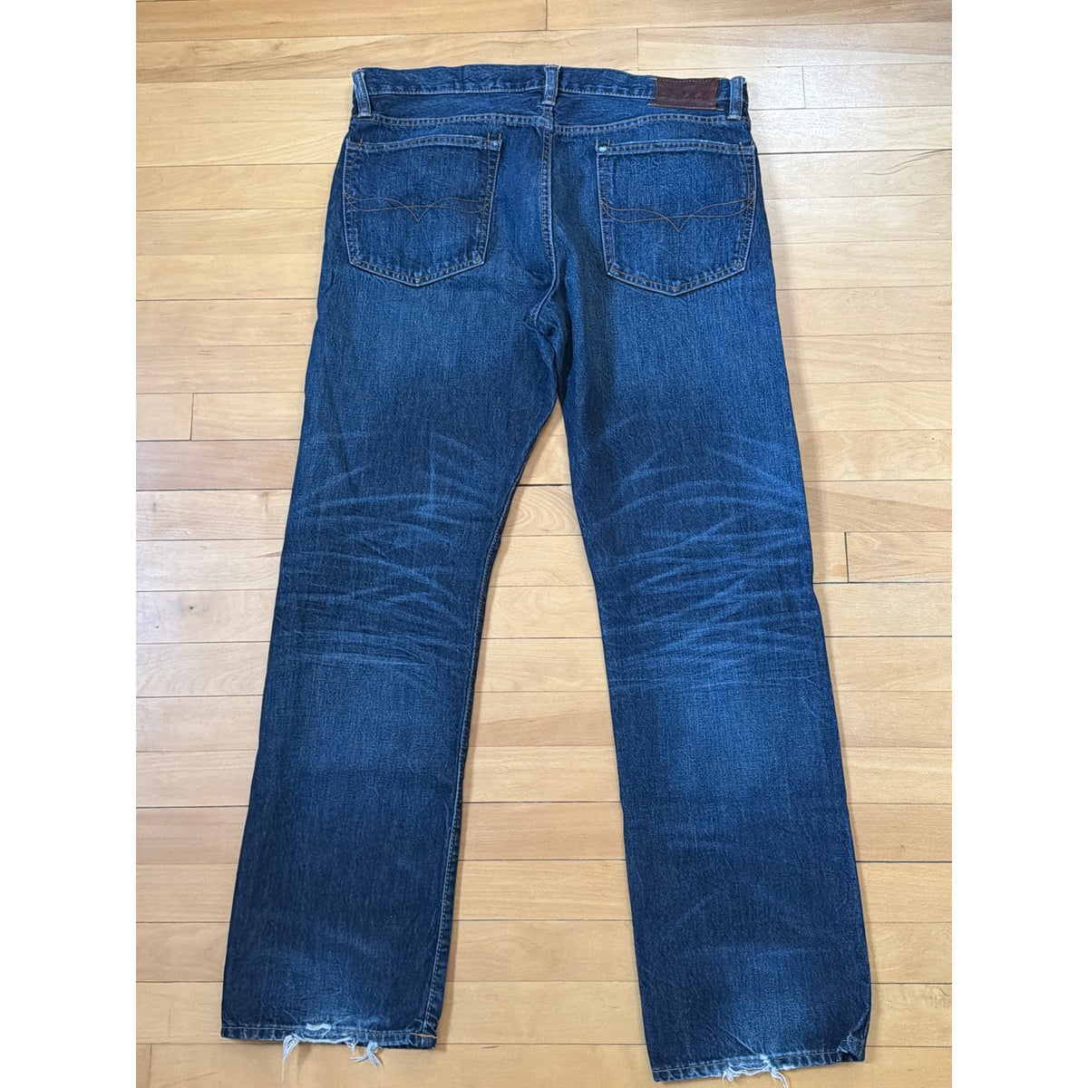 Vintage Polo Ralph Lauren Size 38 x 30  Blue Wide Leg Mens Jeans